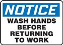 Notice Wash Hands - Vinyl Sign