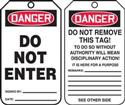 Danger Do Not Enter Tag - 5/pk
