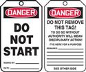 Danger Do Not Start Tag - 5/pk