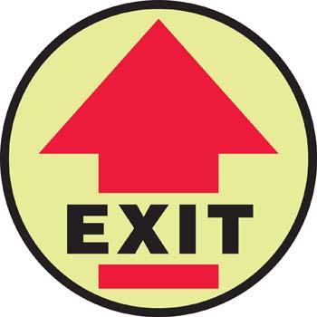 Exit 17" Floor Sign